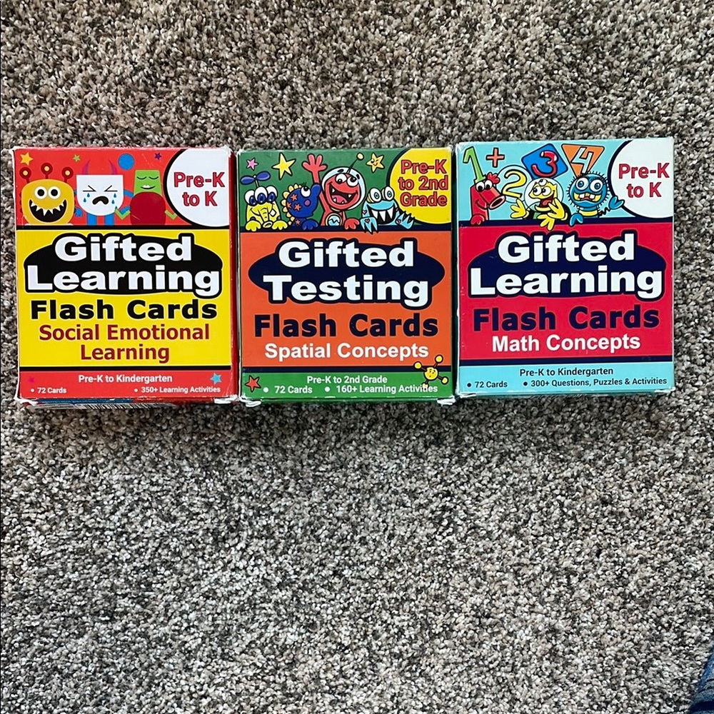 Gifted Learning Flash Cards Set - Social, Testing, Math